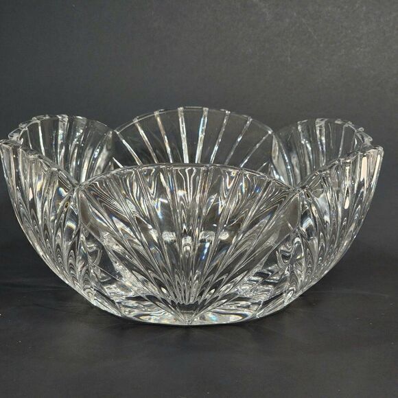 Noritake 9" Centerpiece Bowl Salad Fruit Bowl Glass Crystal Treasure Vintage - Picture 5 of 8